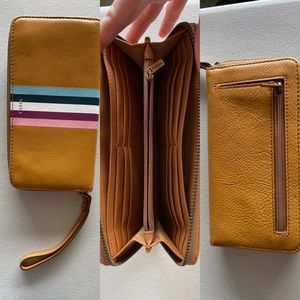 NWOT Fossil Jori RFID Zip Clutch